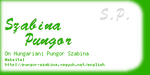szabina pungor business card